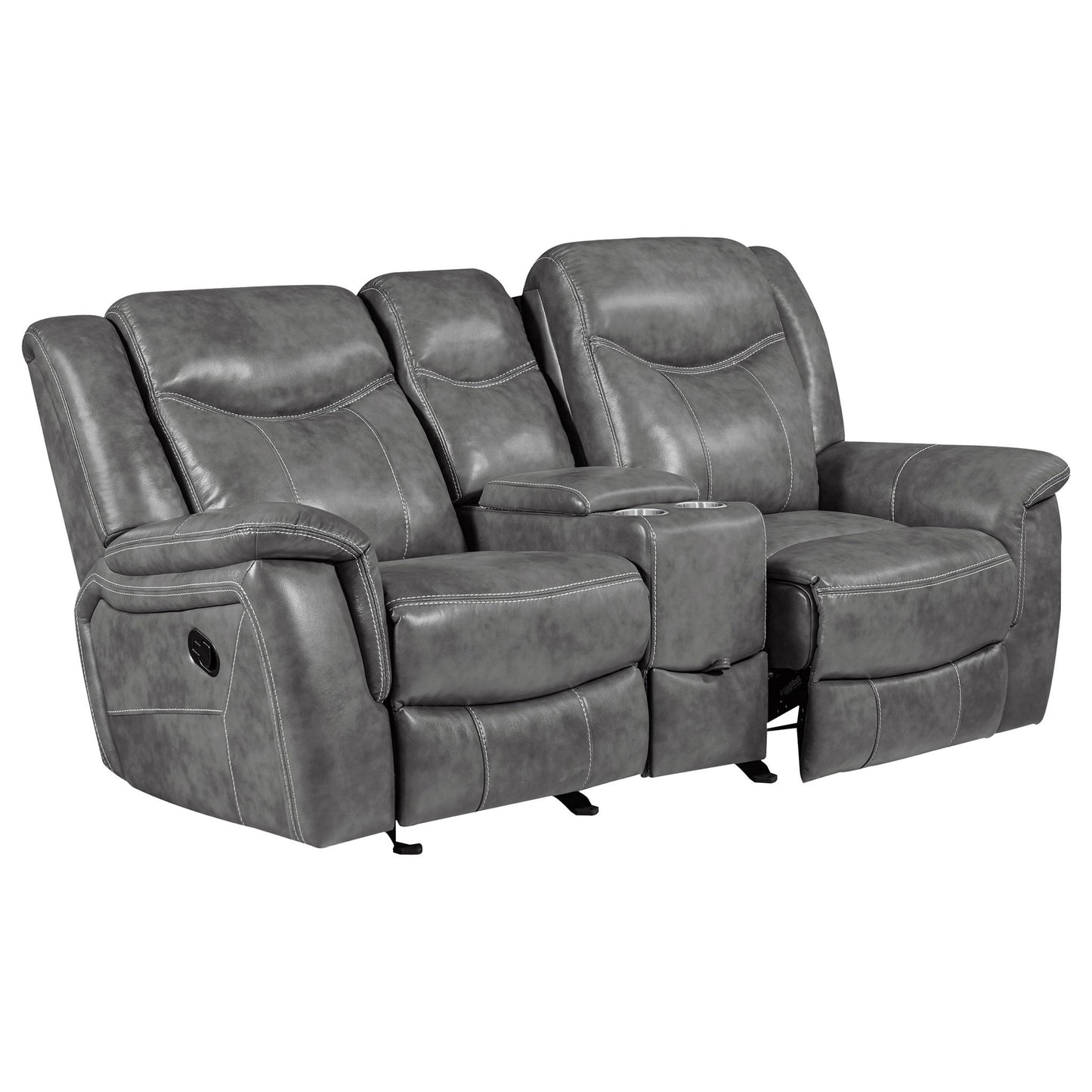 Carmen - Cool Motion Loveseat With Storage, With Reclining Function And Built In Storage - Gray Furniture Max
