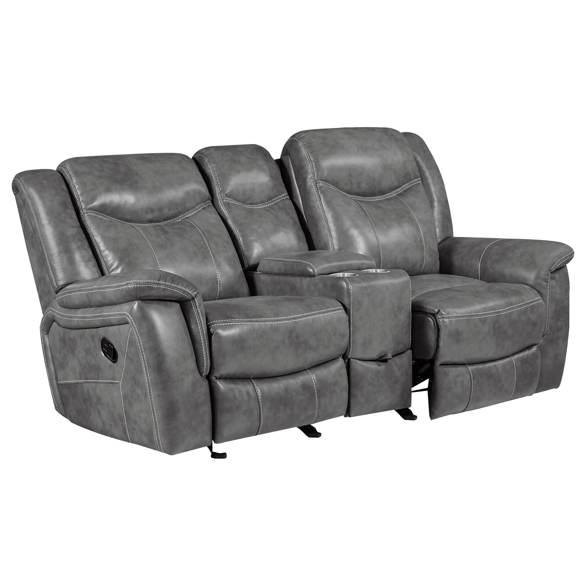 Carmen - Cool Motion Loveseat With Storage, With Reclining Function And Built In Storage - Gray Furniture Max