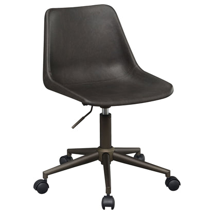 Ralston - Upholstered Adjustable Office Desk Chair With Ergonomic Design - Brown Furniture Max
