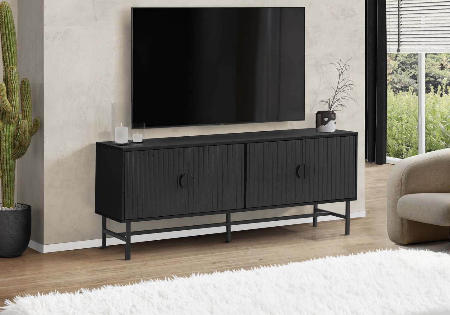 TV Stand, Console, Media Entertainment Center, Storage Cabinet, And Contemporary & Modern 8th Street