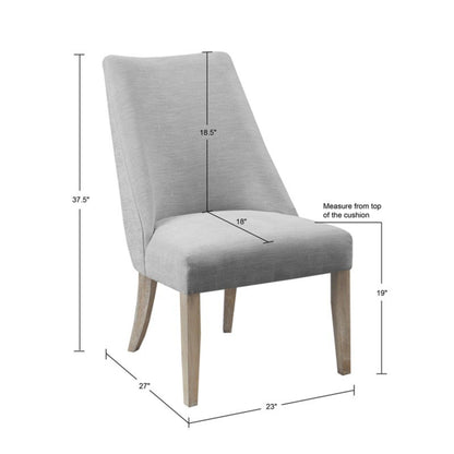 Winfield - Upholstered Dining Chair (Set of 2) - Light Gray JLA