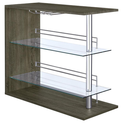 Prescott - Rectangular 2-Shelf Bar Unit CoasterEssence