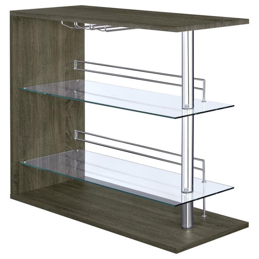 Prescott - Rectangular 2-Shelf Bar Unit CoasterEssence