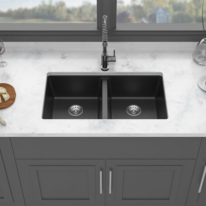 Granite Composite Double Bowl Undermount Kitchen Sink Daily Nest