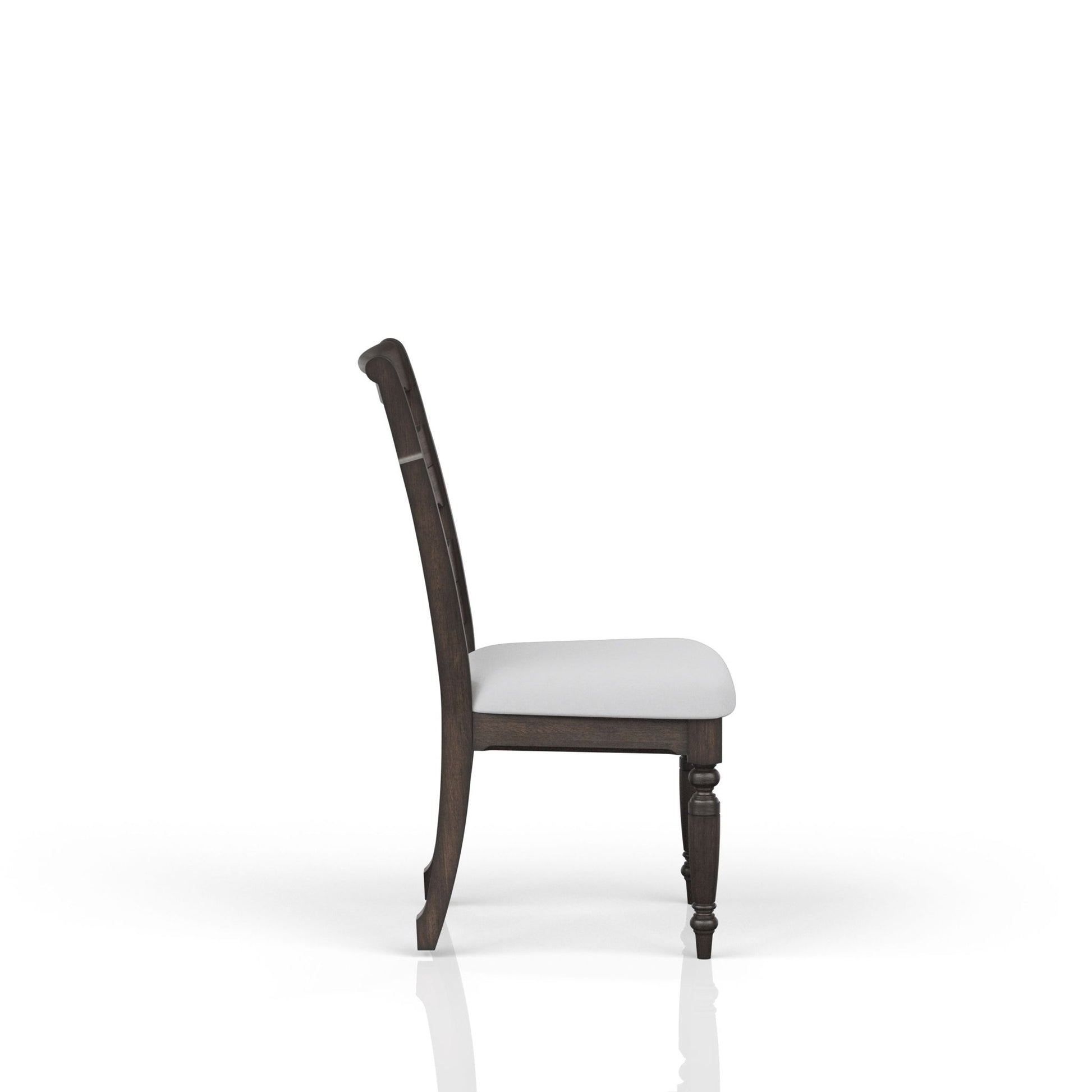 Upholstered Seat Ladderback Side Chair - Coffee Bernards Furniture