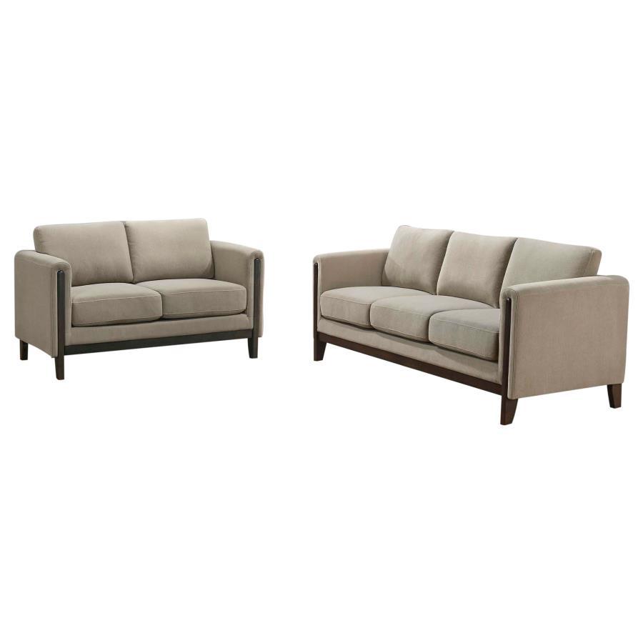 Islington - Upholstered Panel Arm Sofa Set Coaster Fine Furniture