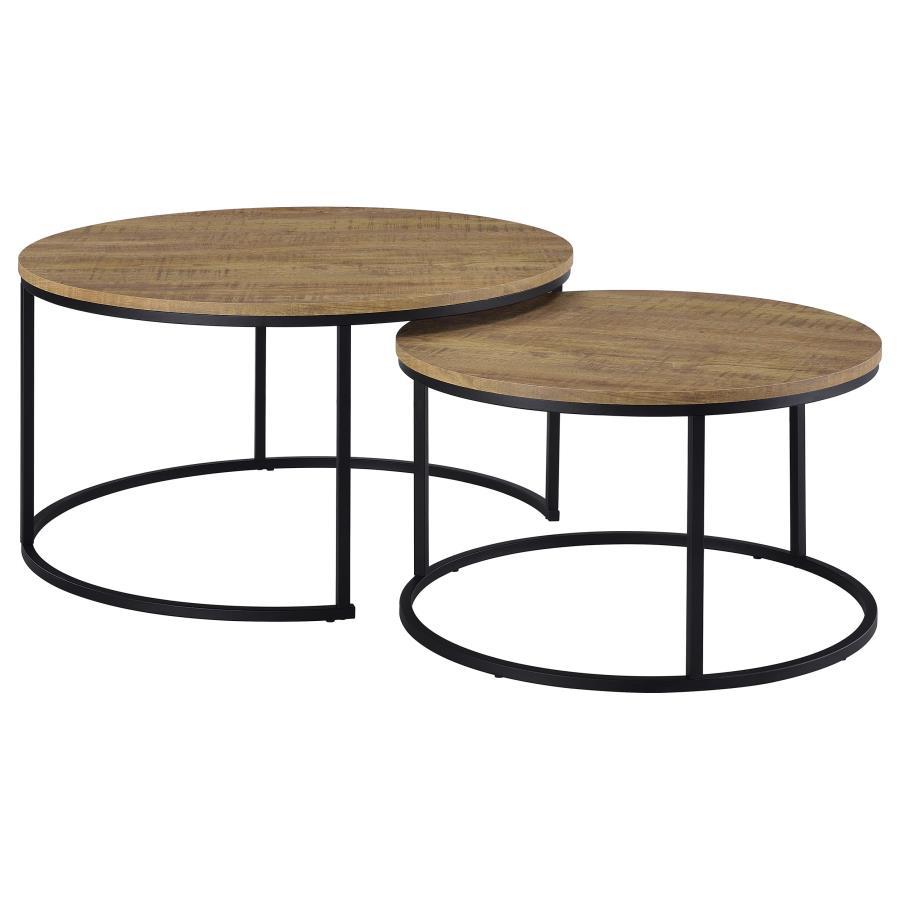 Lainey - 2 Piece Round Nesting Coffee Table - Mango Coaster Fine Furniture