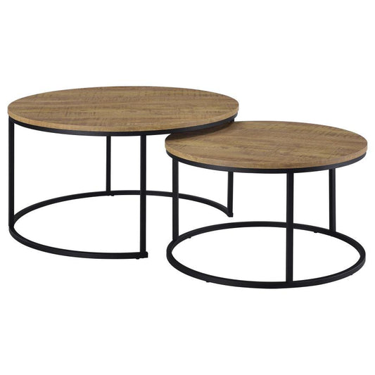 Lainey - 2 Piece Round Nesting Coffee Table - Mango Coaster Fine Furniture