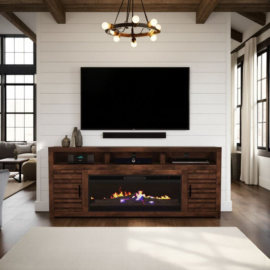 Sausalito - Electric Fireplace TV Stand Console For TVs Up To 95" - Whiskey Legends