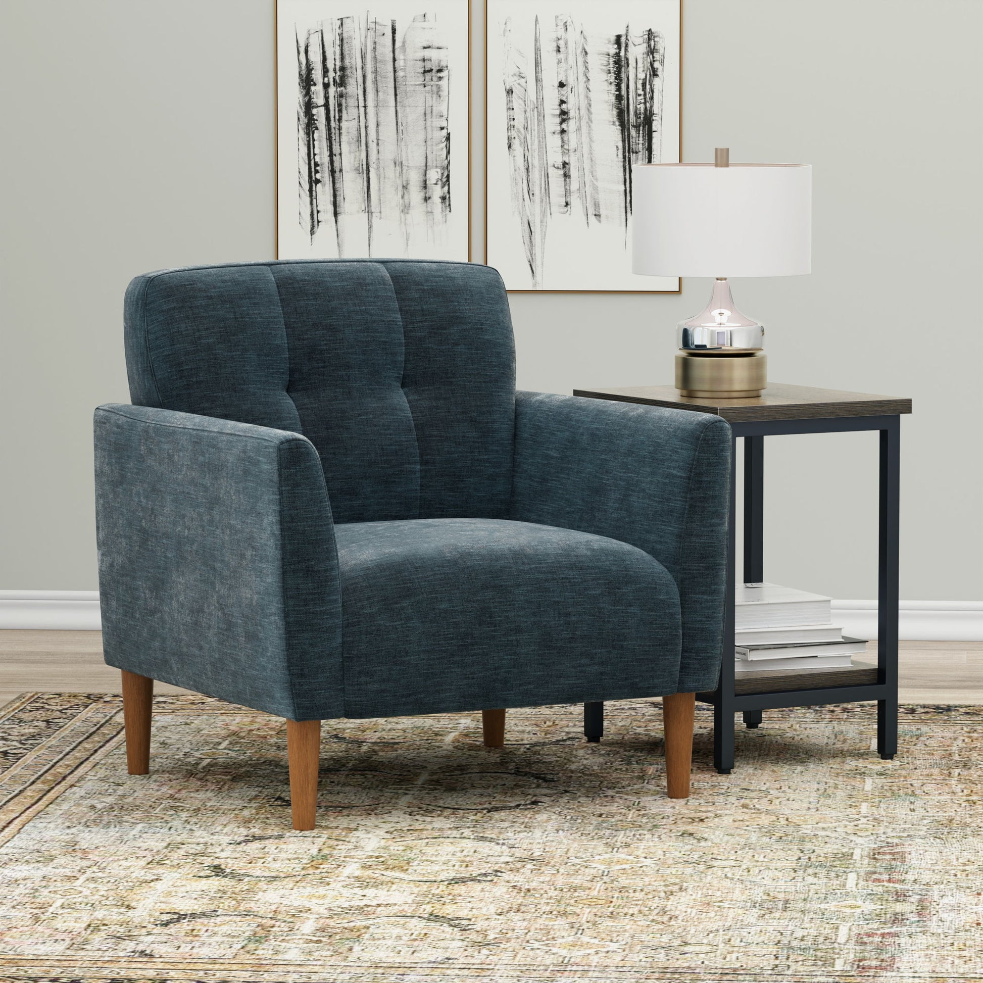 Accent Chair, Transitional - Blue Emerald Home