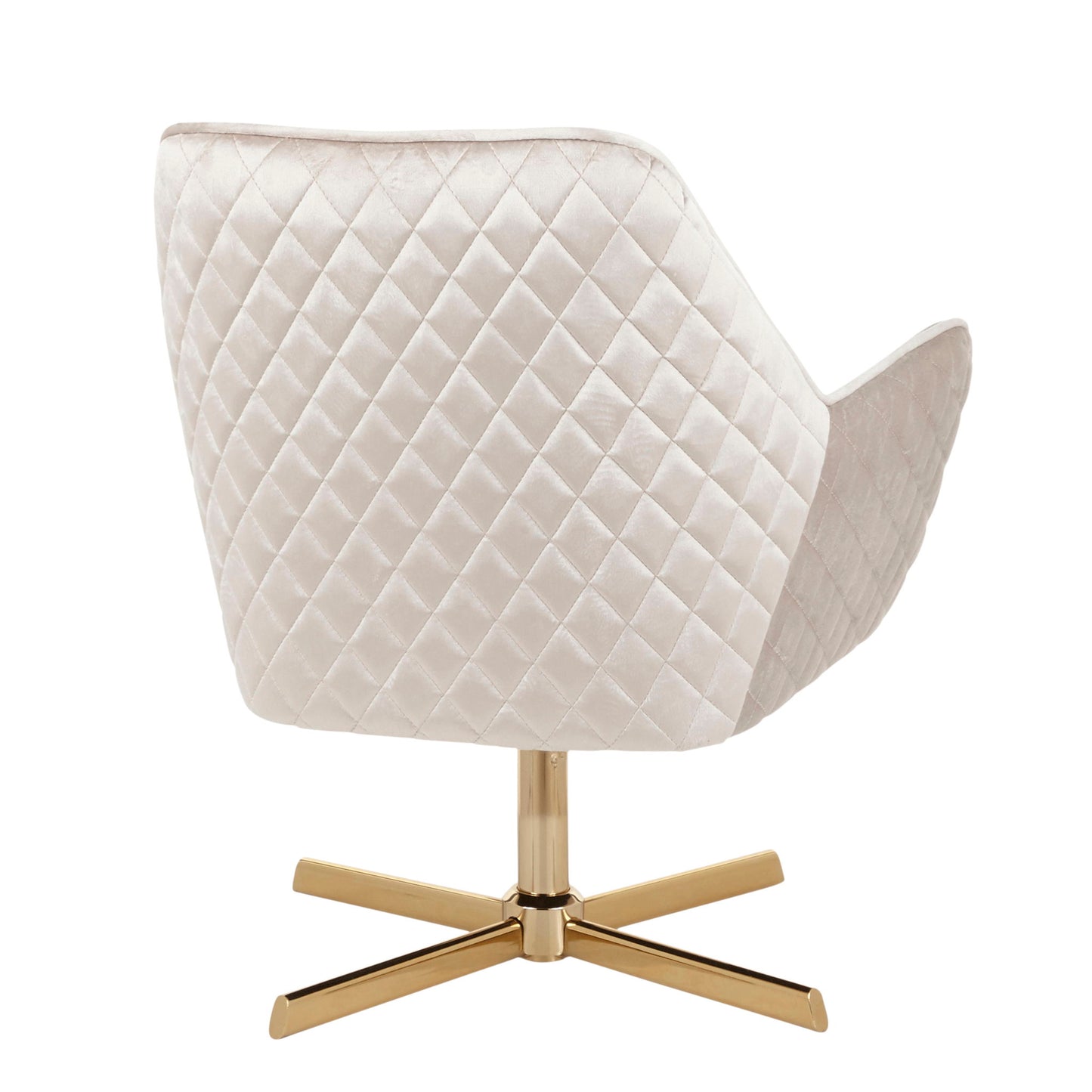 Diana - Contemporary Lounge Chair - Gold / Cream Lumi Source
