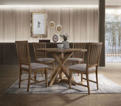 Wallace II - 5 Pieces Dining Room Set - Oak Acme