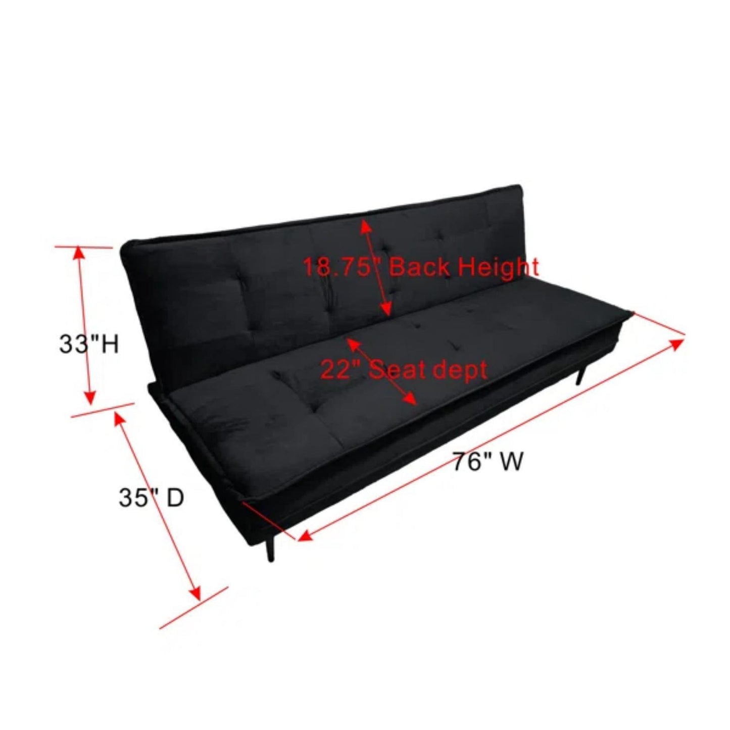 Gyuri - Upholstered Sofa - Black Home Essentials