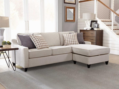 Mcloughlin - Upholstered Sloped Arm Sectional Sofa - Platinum CoasterEssence
