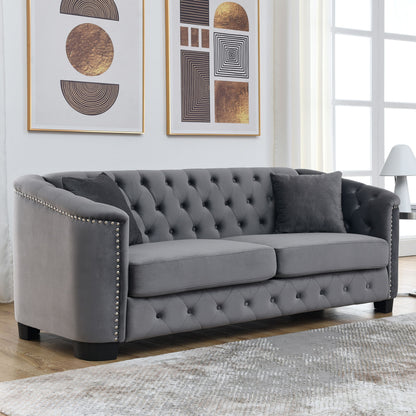 Modern Chesterfield Sofa With Tufted Backrest For Living Room Home Essentials