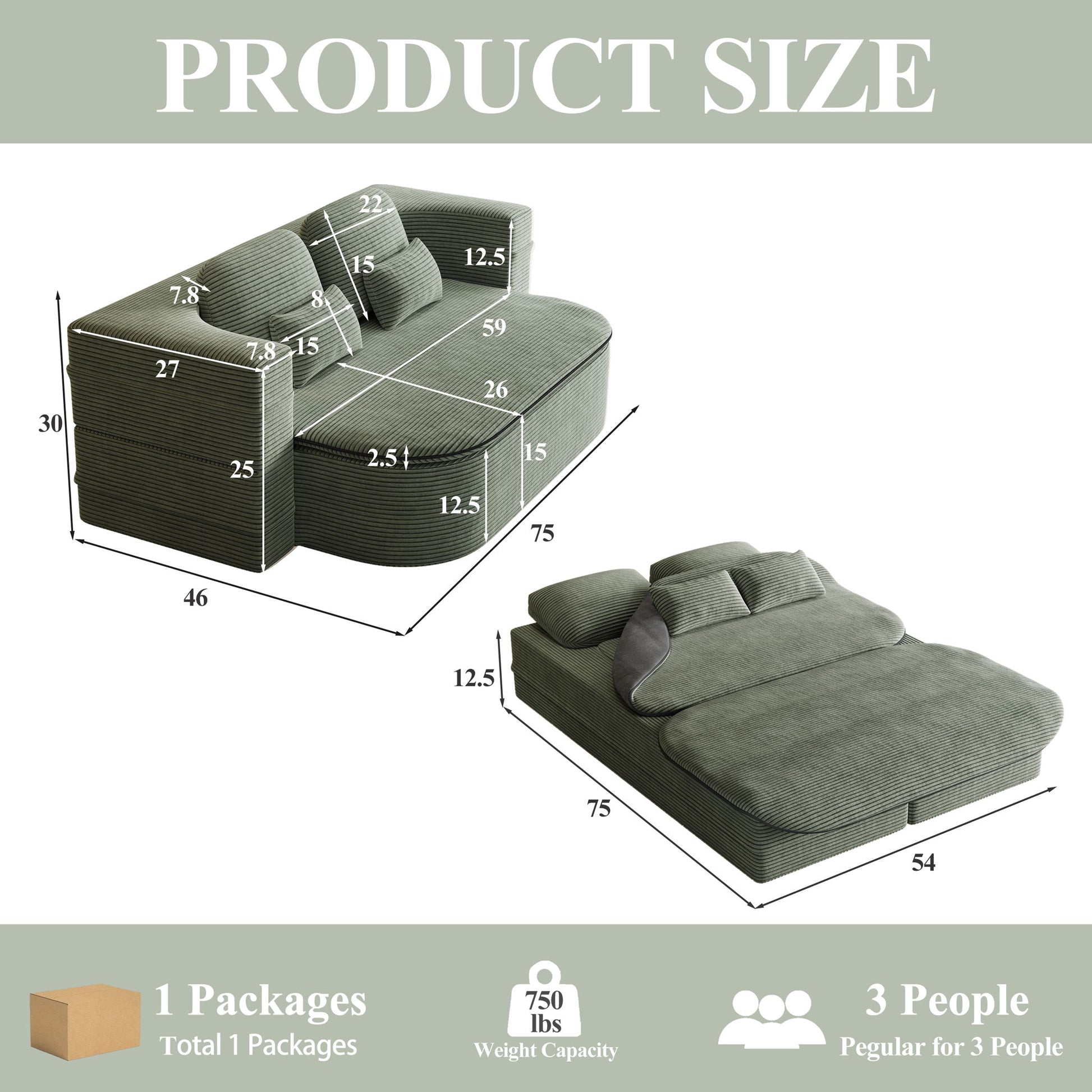 2 In 1 Foldable Sofa Bed With Multi Functional Blanket Home Essentials