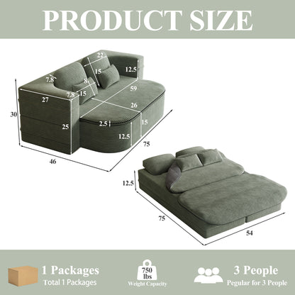 2 In 1 Foldable Sofa Bed With Multi Functional Blanket Home Essentials