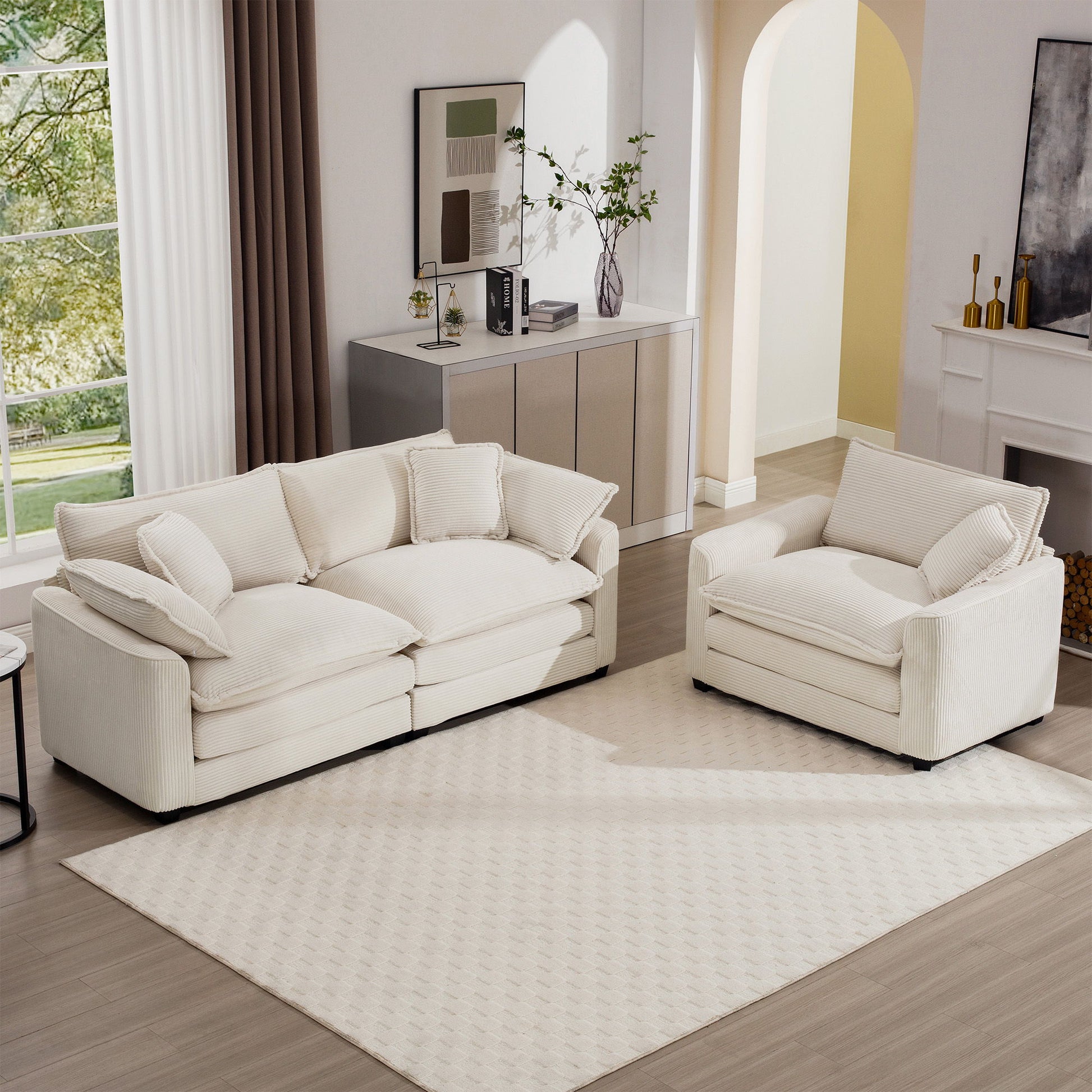 Elegant Oversized Sectional Sofa Set With Deep Seats And Flexible Layout Home Essentials