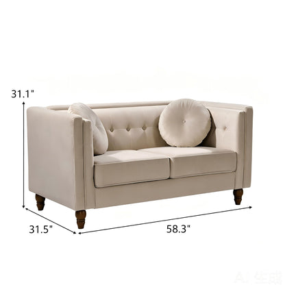 Chesterfield Loveseat 2 Seater Couch For Living Room US Pride