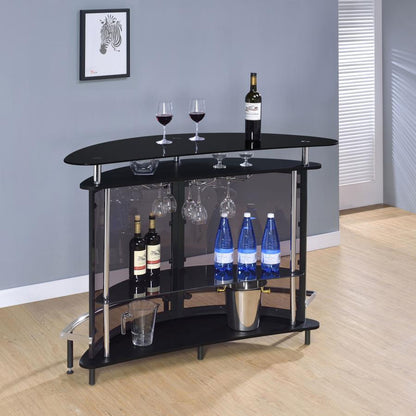Amarillo - Freestanding Glass Top Home Bar Wine Cabinet CoasterEssence