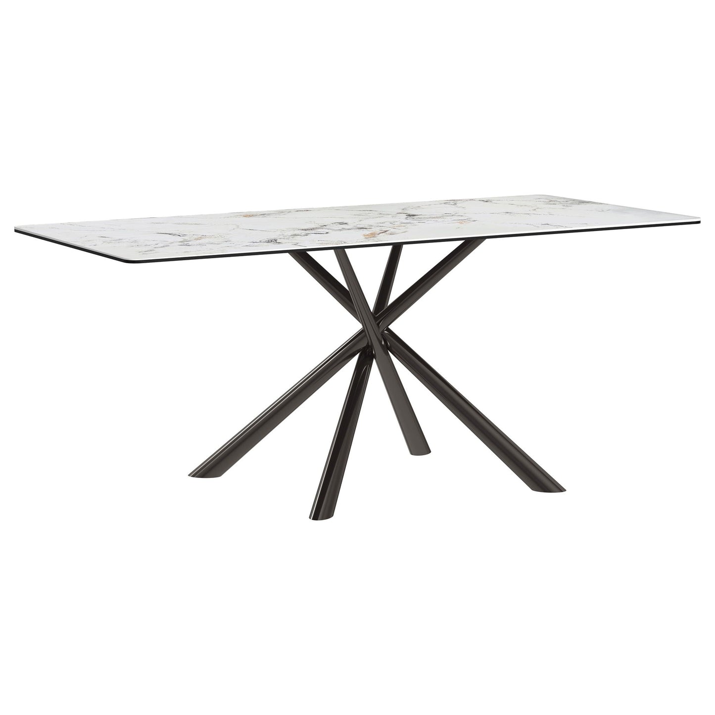 Carvell - Rectangular Sintered Stone Dining Table - Mirage White Coaster Fine Furniture