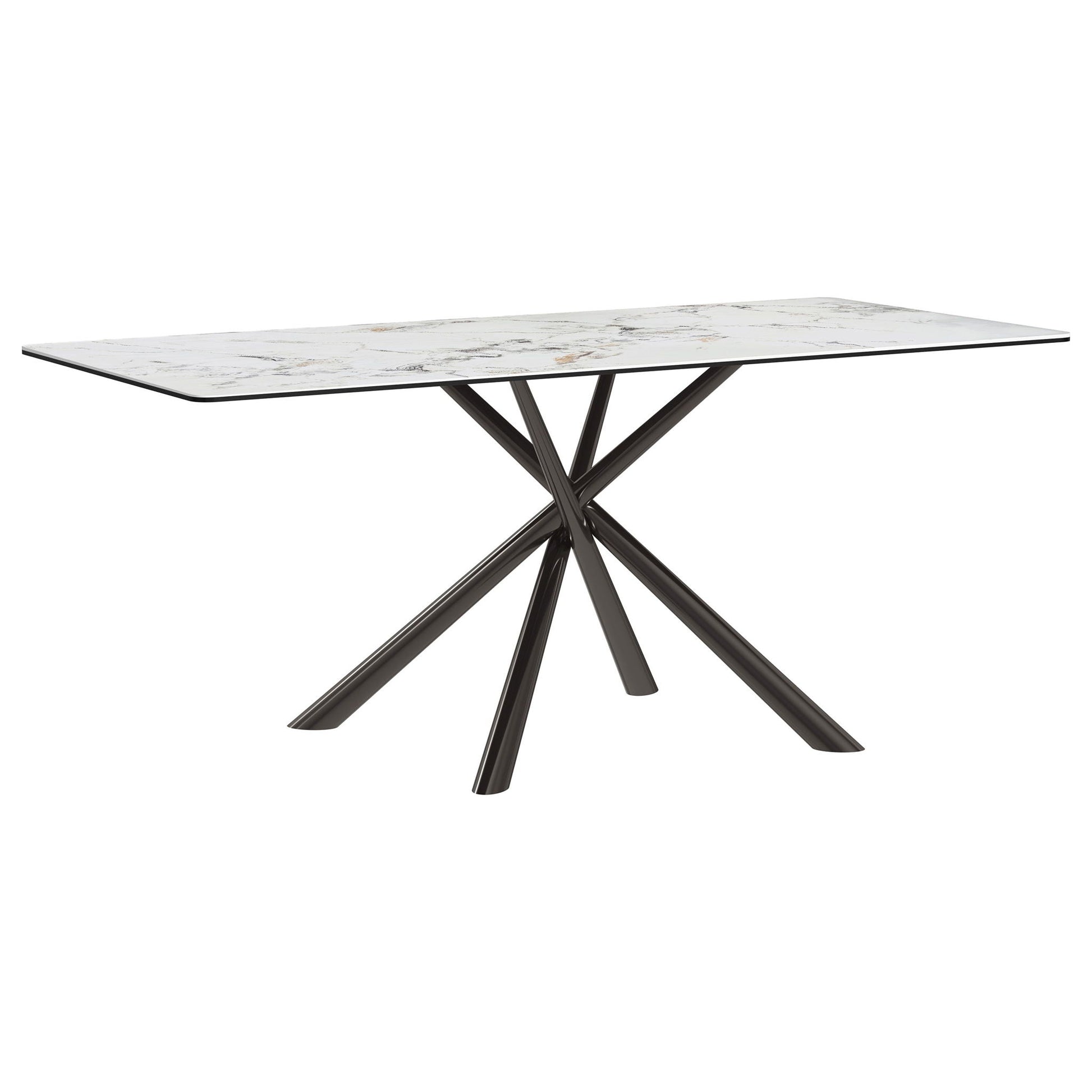Carvell - Rectangular Sintered Stone Dining Table - Mirage White Coaster Fine Furniture