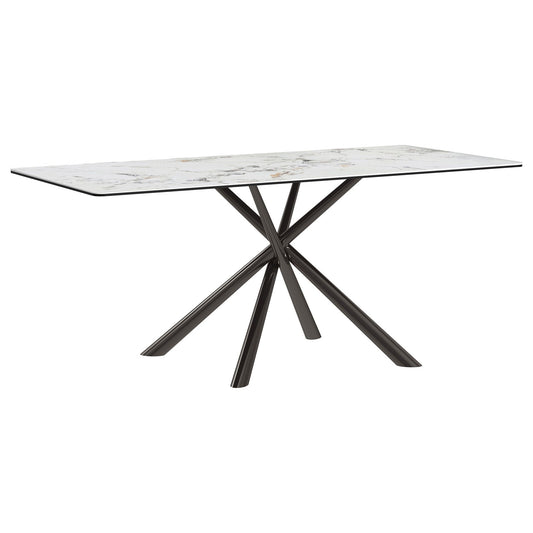 Carvell - Rectangular Sintered Stone Dining Table - Mirage White Coaster Fine Furniture