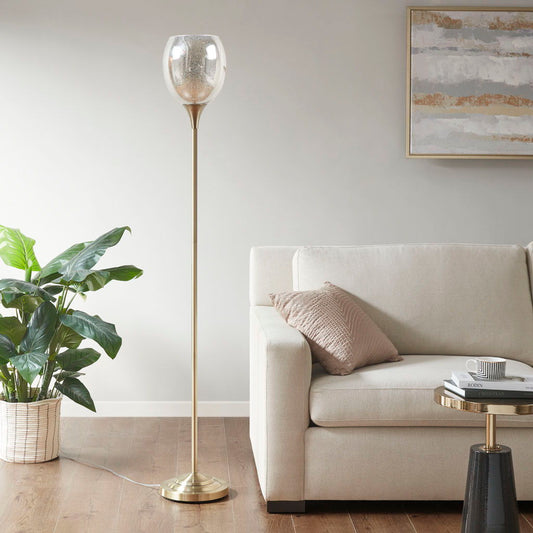 Bellow - Uplight Floor Lamp - Antique Brass