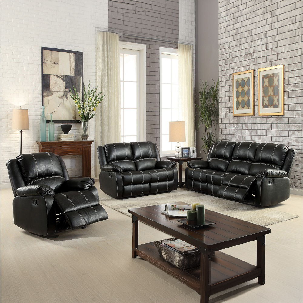 Zuriel - Synthetic Leather 3 Piece Living Room Recliner Set Acme