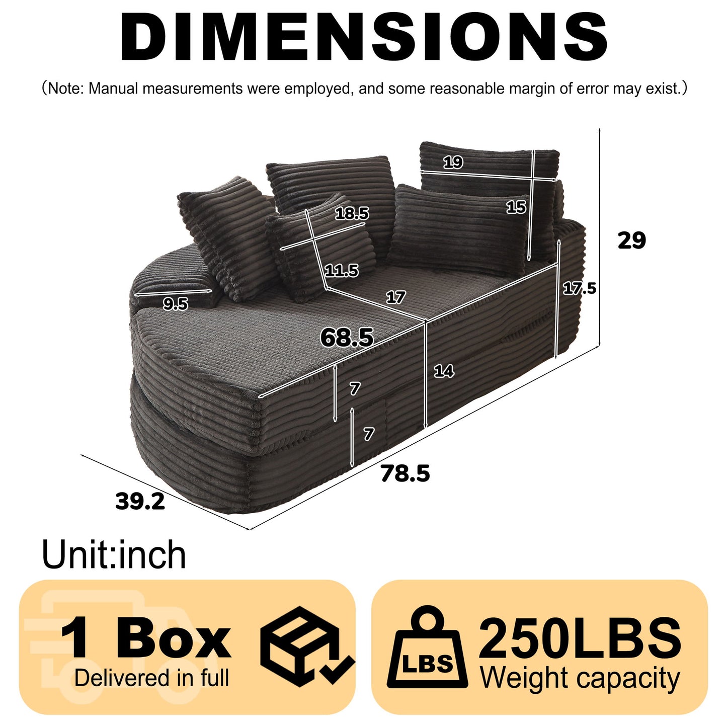 Semi Circular 2 In 1 Sofa Bed With Neck Pillow And Throw Pillows Home Essentials