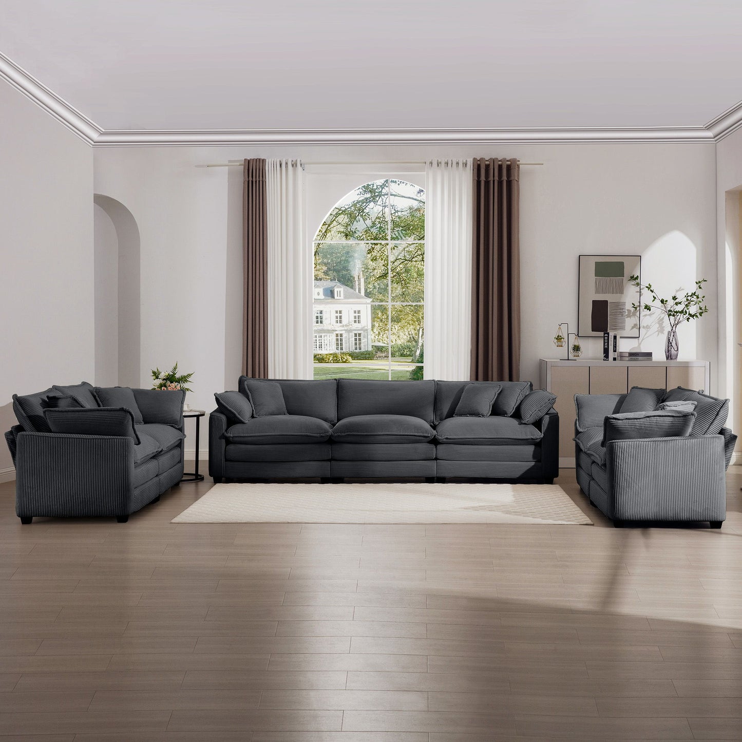 Elegant Oversized Sectional Sofa Set With Deep Seats And Flexible Layout Home Essentials