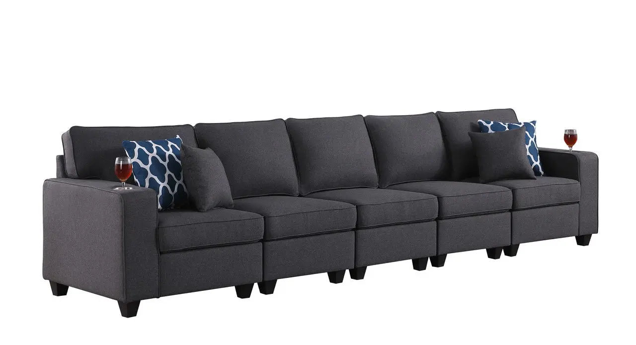 Cooper - Beautiful Sofa With Cupholder Lilola Home