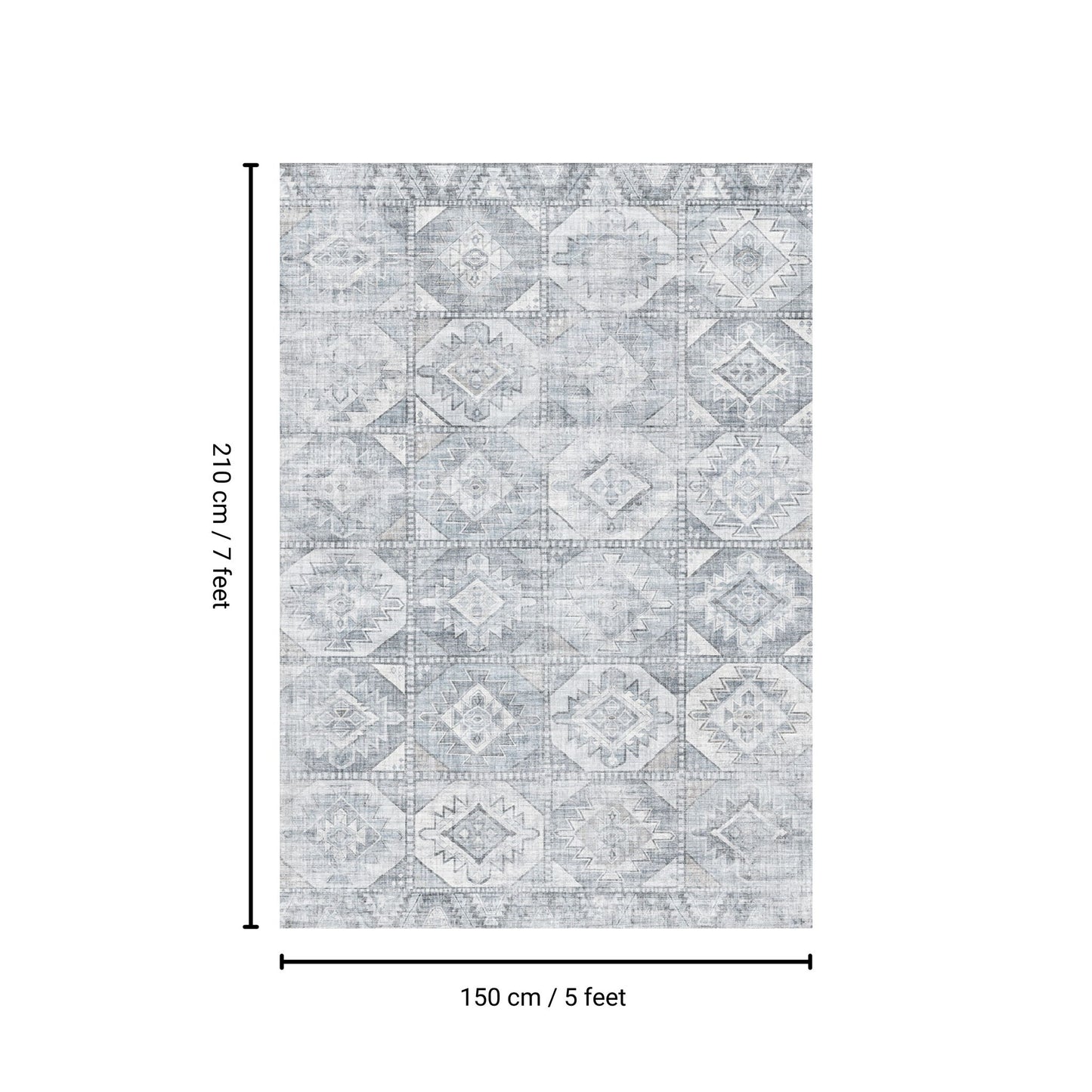 Toucan - Washable Non - Slip Area Rug - Silver Icona Home Decor