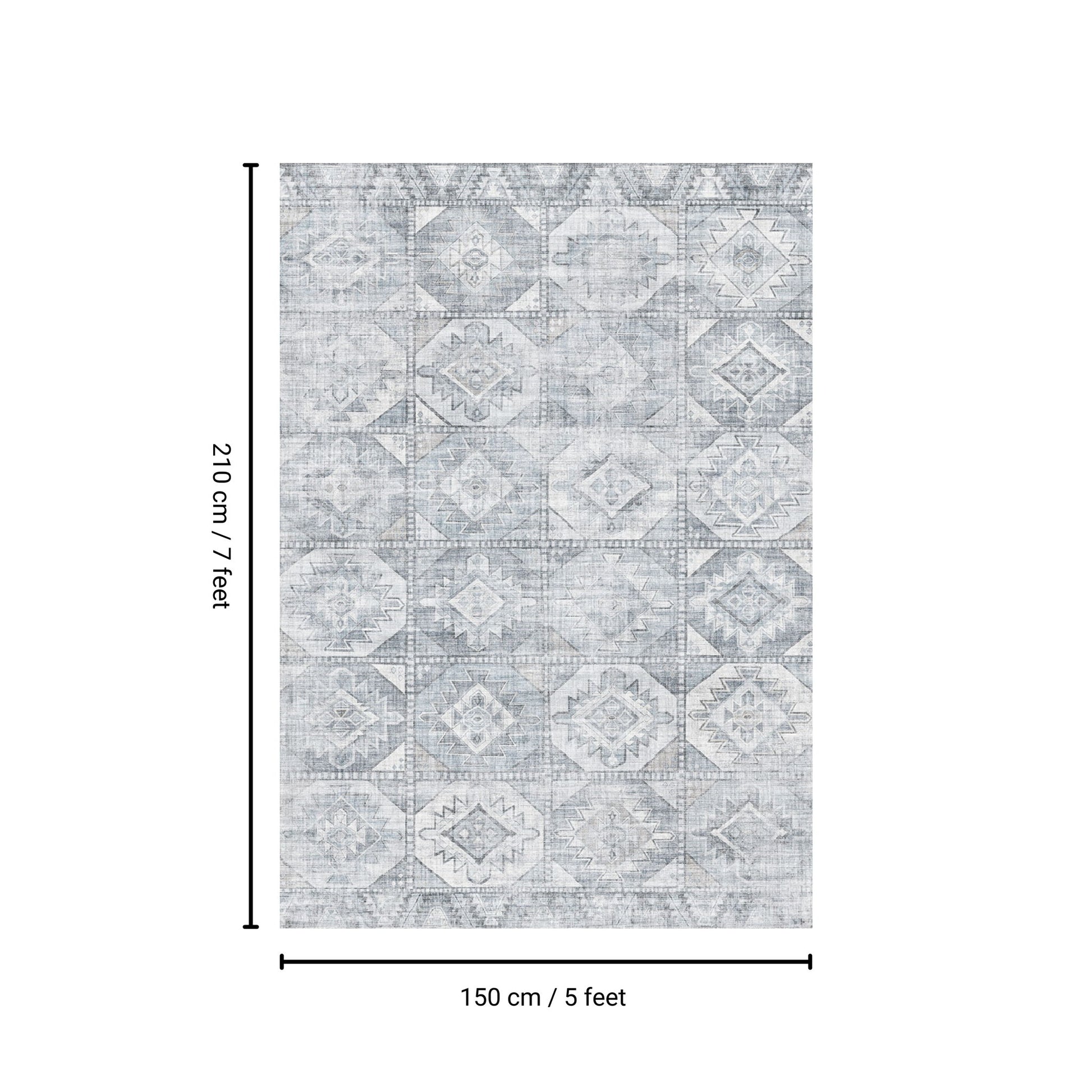 Toucan - Washable Non - Slip Area Rug - Silver Icona Home Decor