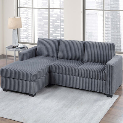 2 Piece Sectional Sofa With Right Arm Chaise And Left Arm Sofa - Dark Gray Home Essentials