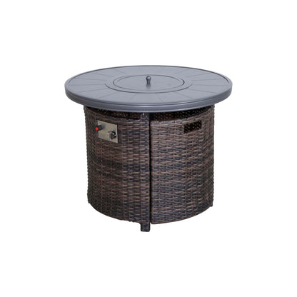 Outdoor Fire Pit Table With Lid LSI Patio Furniture