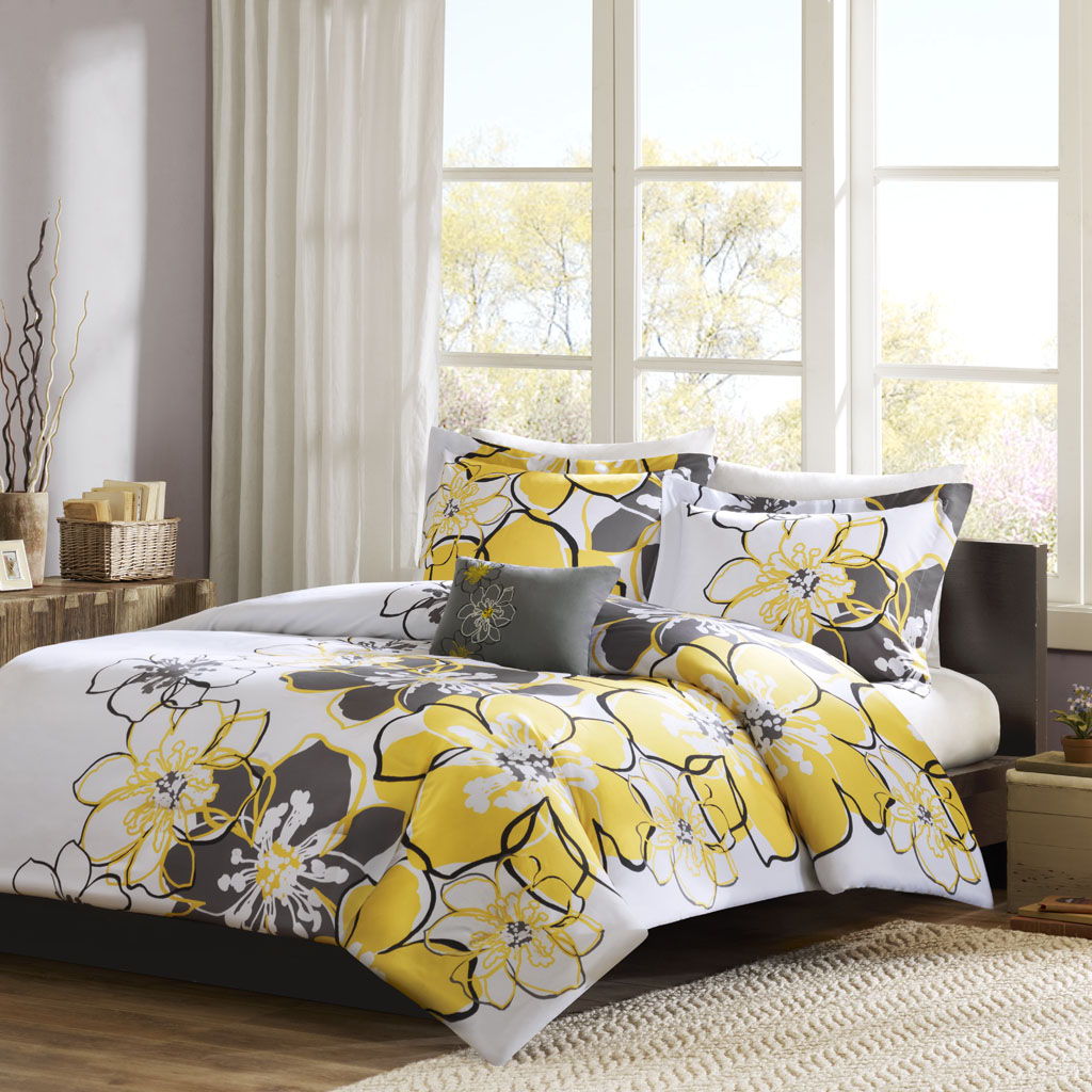 Allison - Twin Long Duvet Cover Set - Yellow Mi Zone