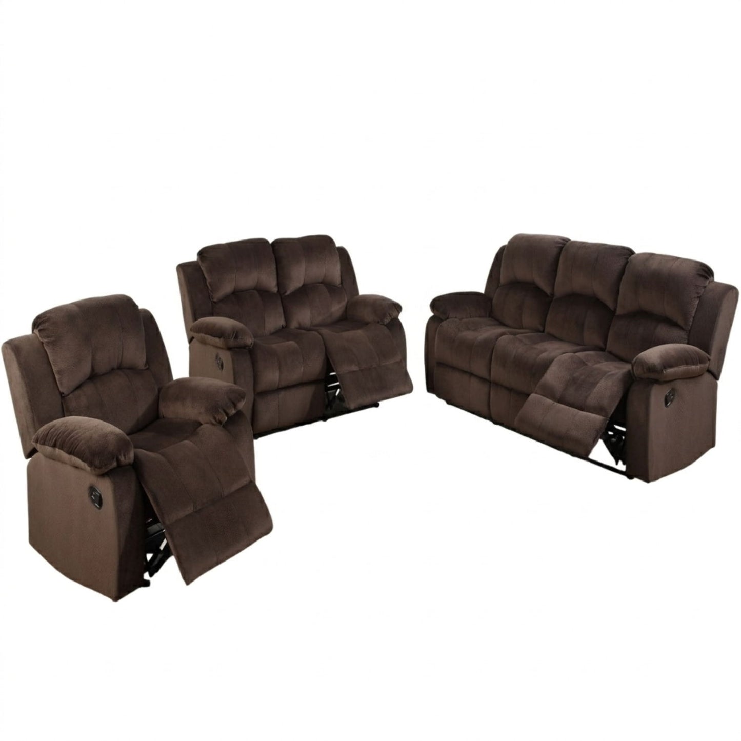 Modern Style Living Room Set With Reclining Home Essentials