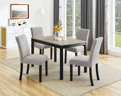 Forana - 5 Piece Dining Room Set - Light Brown / Black Crown Mark