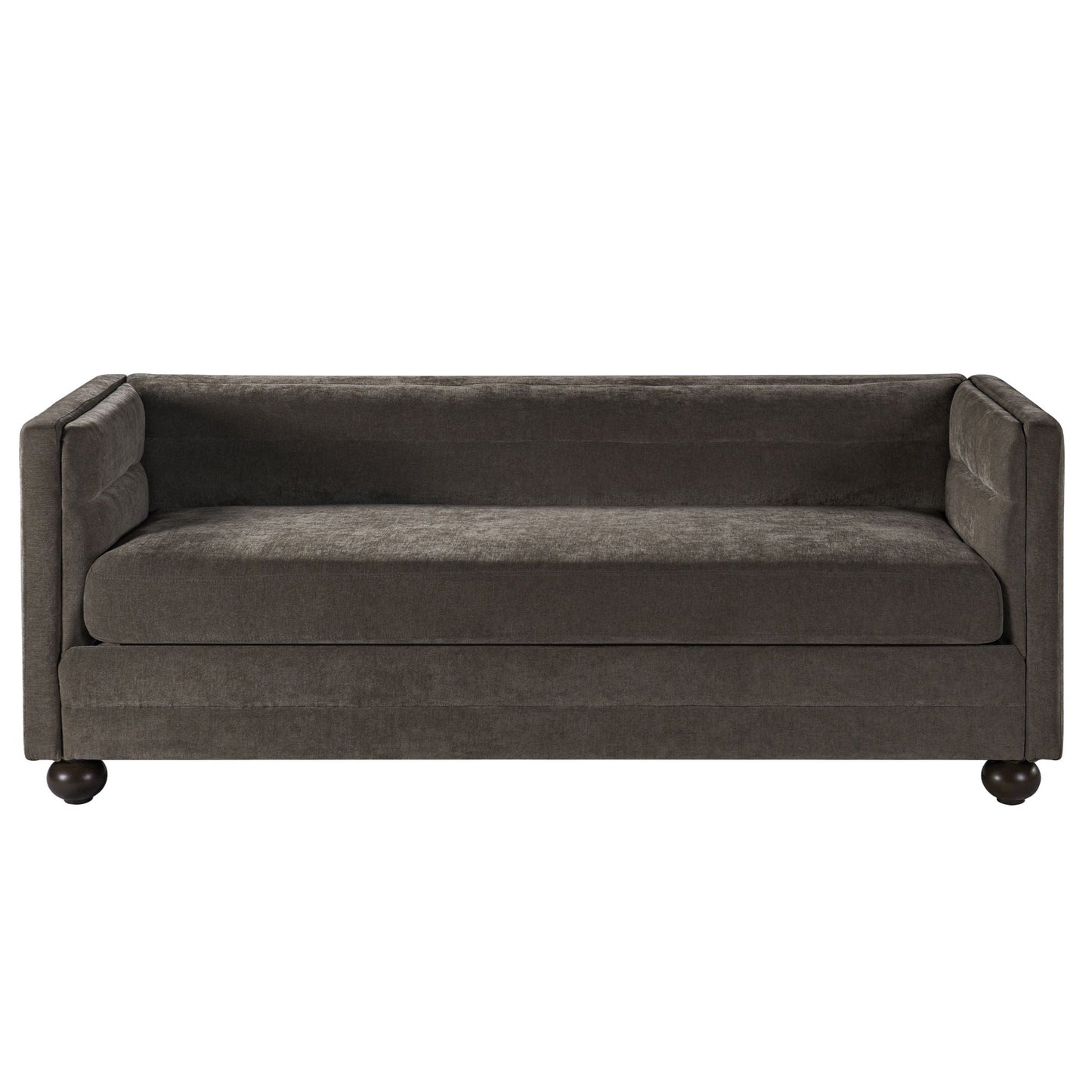 3 Seater Sofa Upholstery With Square Arms, Living Room Couch Noble House