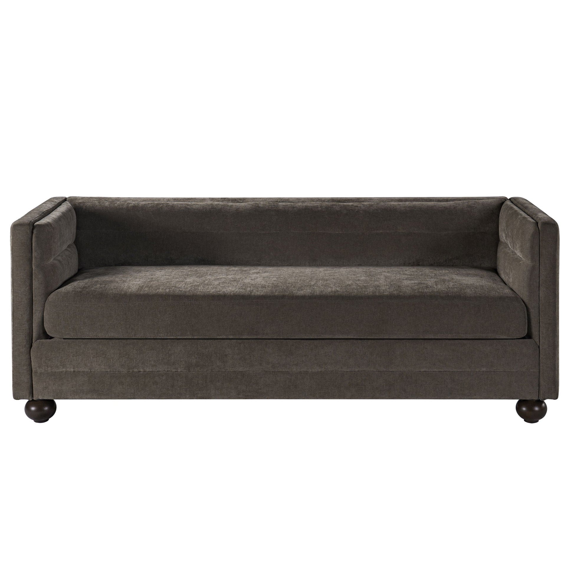 3 Seater Sofa Upholstery With Square Arms, Living Room Couch Noble House