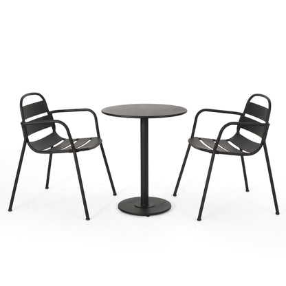 Terra Nova - Bistro Set - Matte Black Noble House