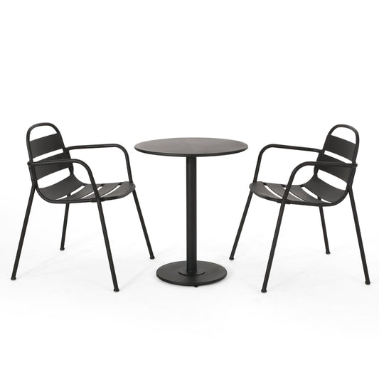 Terra Nova - Bistro Set - Matte Black Noble House