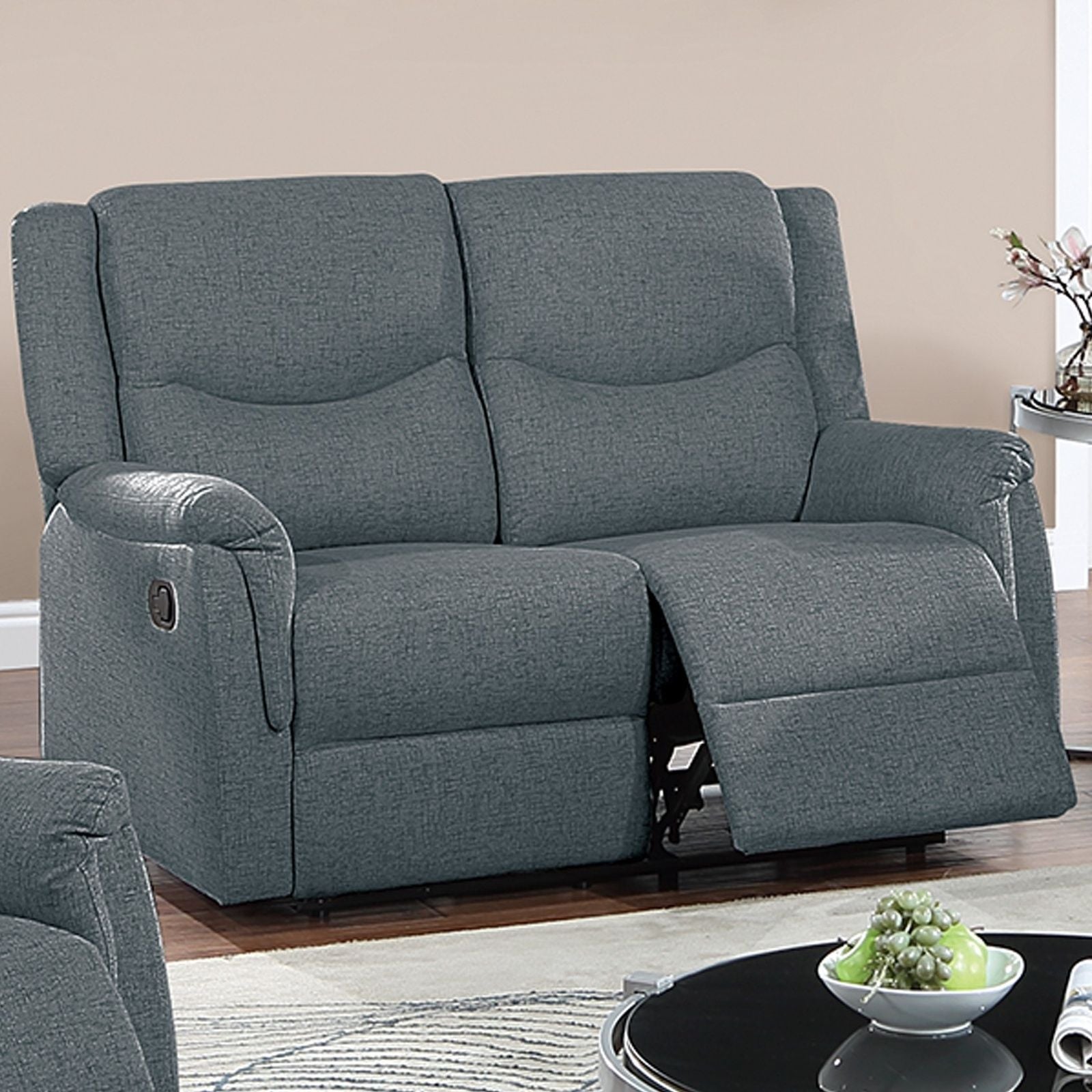 Modern Style Recliner Loveseat With Plush Armrest And Headrest Home Essentials