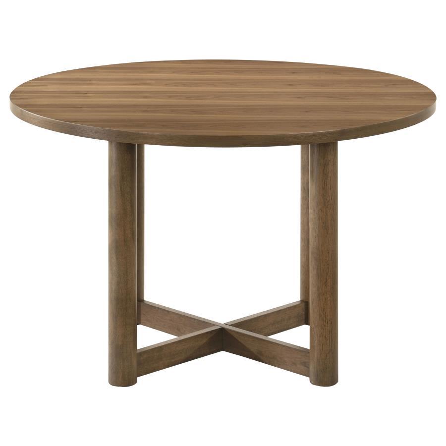 Crestmore - Round Wood Dining Table - Walnut Coaster Fine Furniture