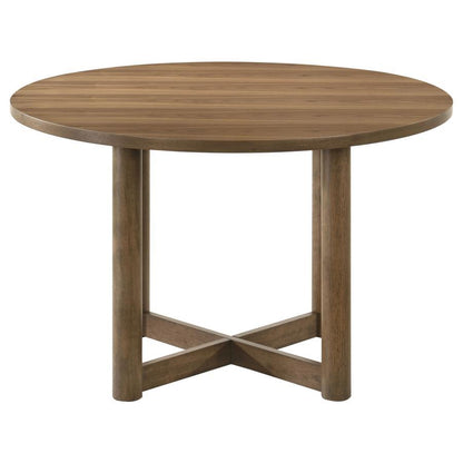 Crestmore - Round Wood Dining Table - Walnut Coaster Fine Furniture