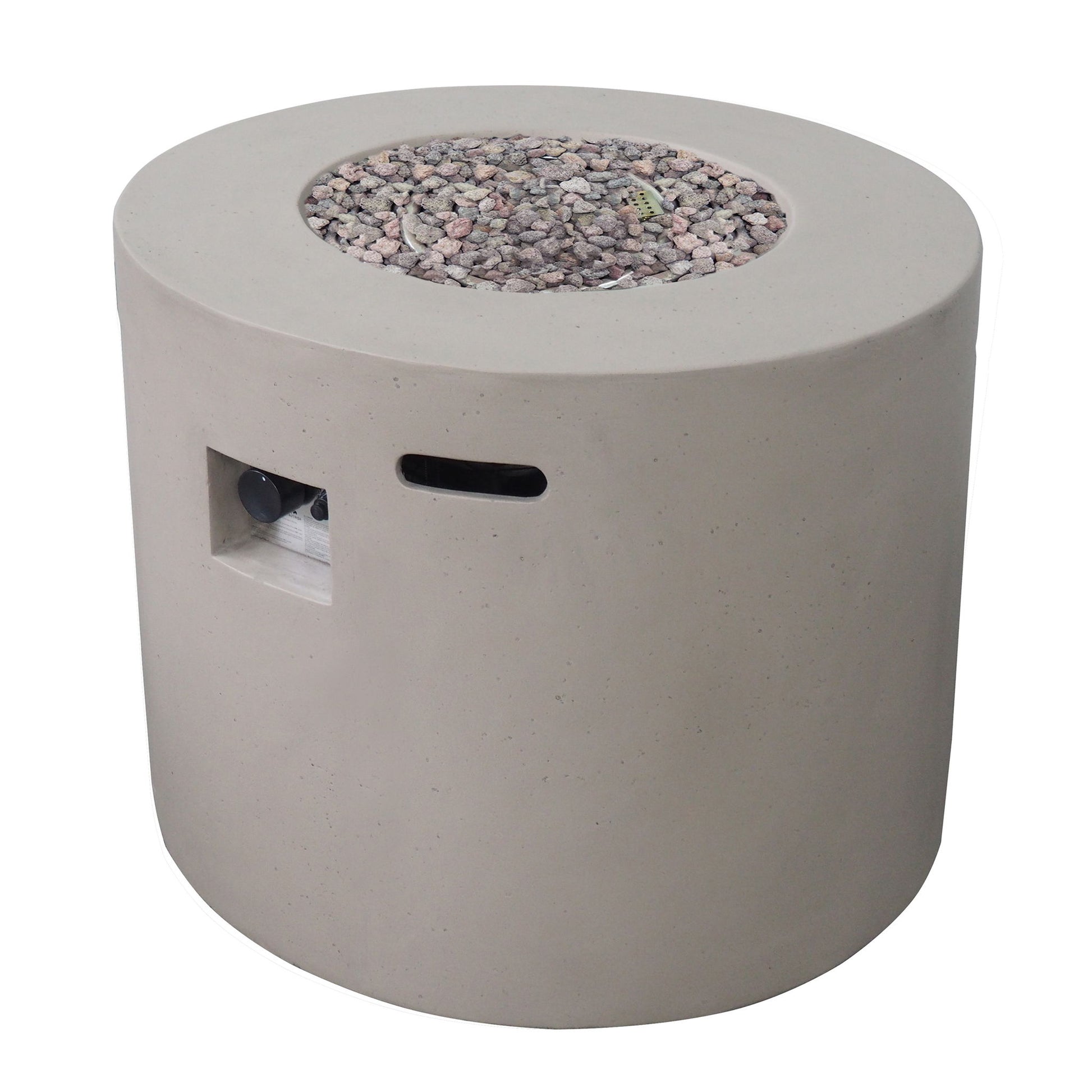 Round Iron Fire Pit With 40,000 Btu Noble House