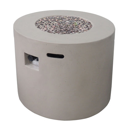 Round Iron Fire Pit With 40,000 Btu Noble House