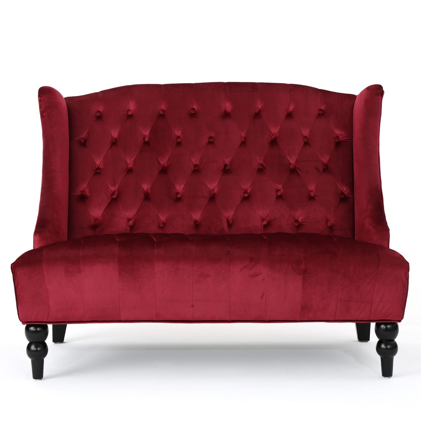 Nurturing - Upholstered Loveseat With Wing Back And Diamond Tufting Noble House