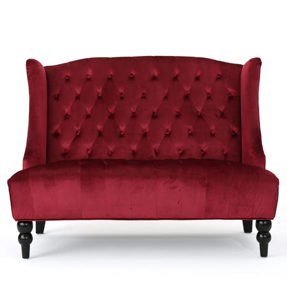 Nurturing - Upholstered Loveseat With Wing Back And Diamond Tufting Noble House